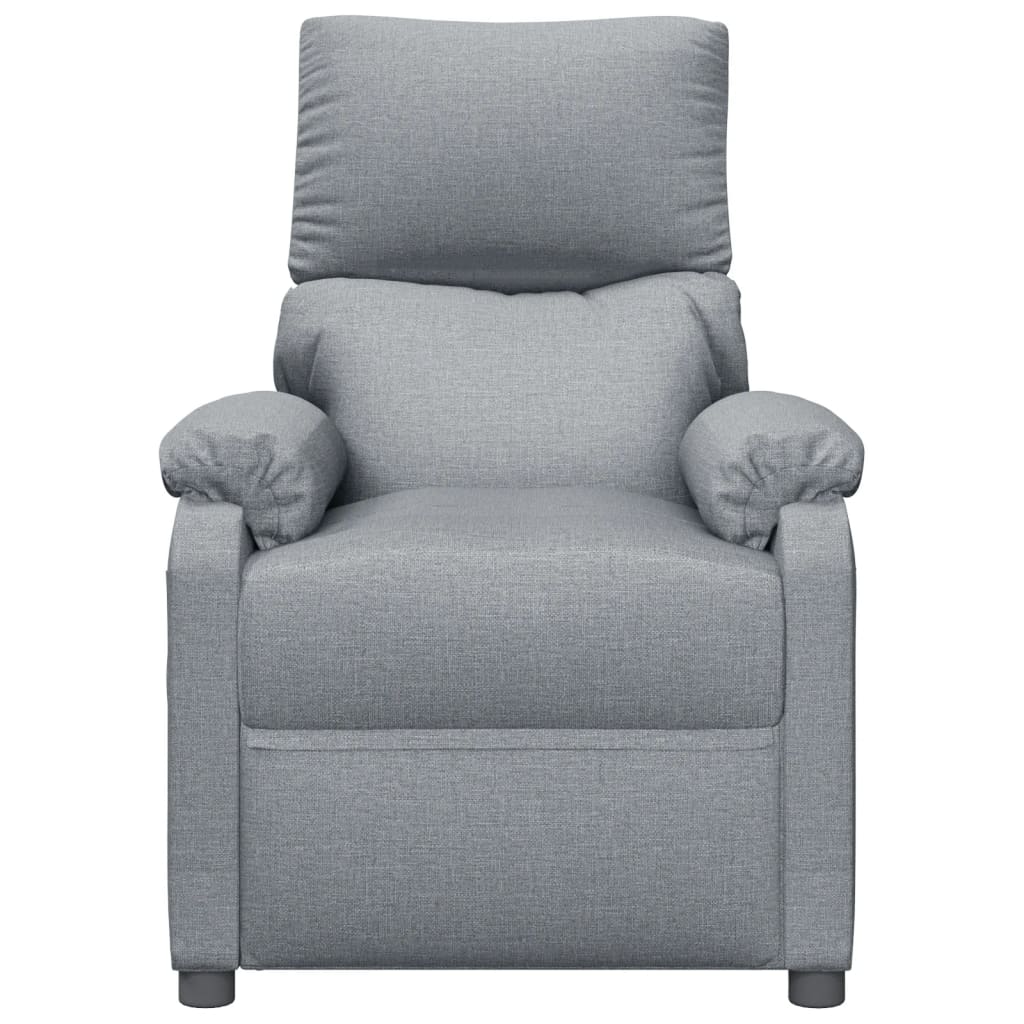 vidaXL Fotoliu rabatabil, gri deschis, material textil