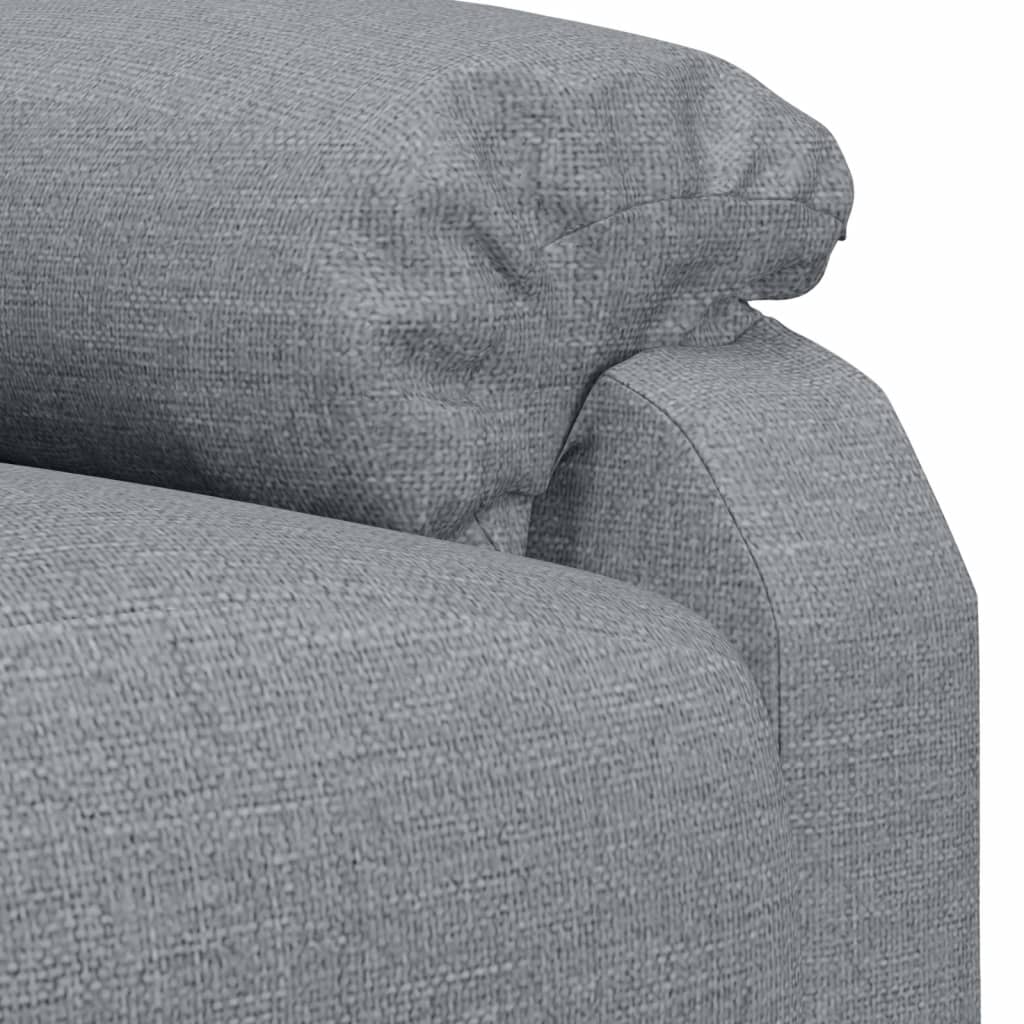 vidaXL Fotoliu rabatabil, gri deschis, material textil