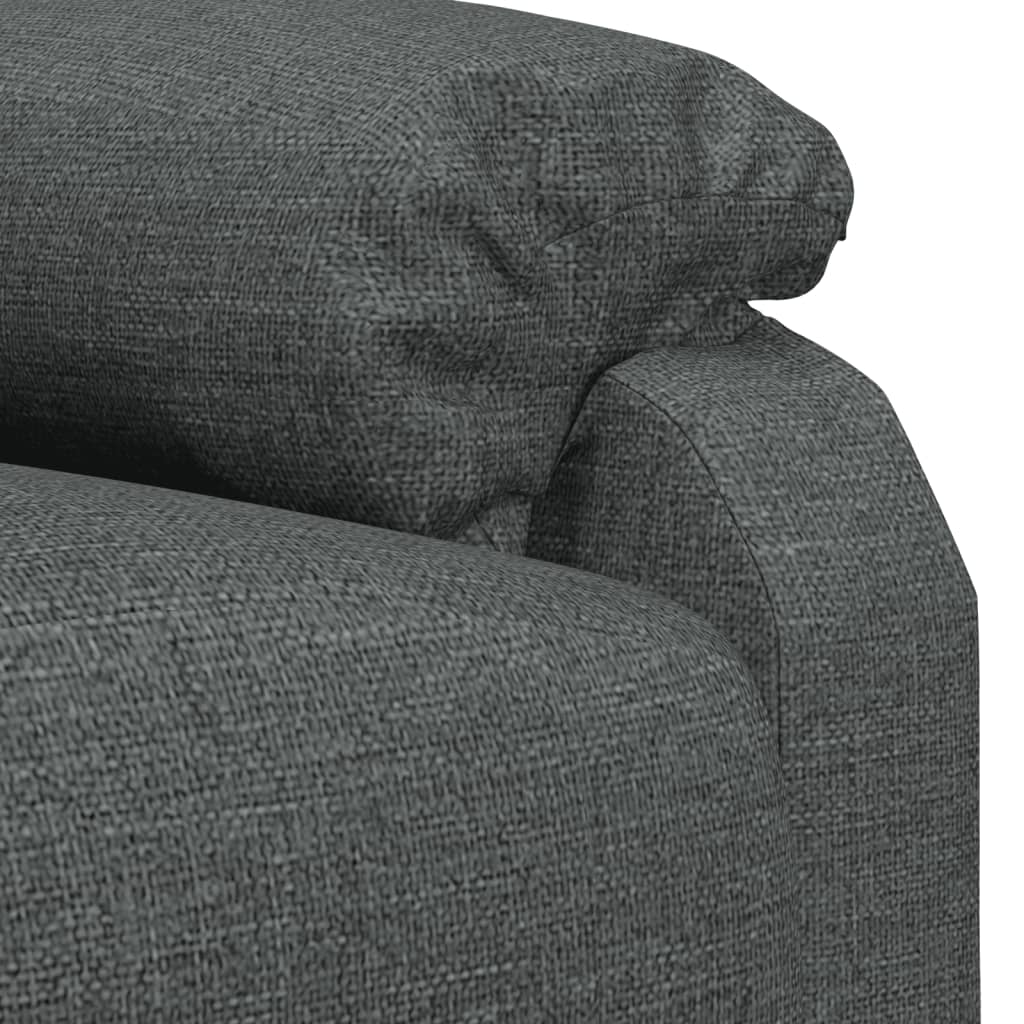 vidaXL Fotoliu rabatabil, gri închis, material textil