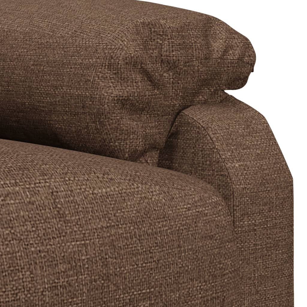 vidaXL Fotoliu rabatabil, maro, material textil