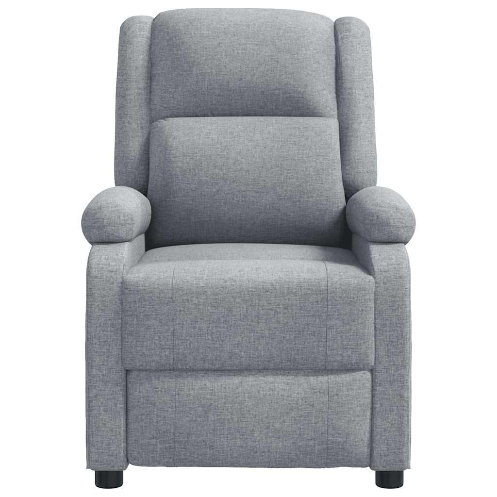 vidaXL Fotoliu rabatabil, gri deschis, material textil