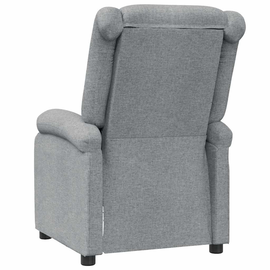 vidaXL Fotoliu rabatabil, gri deschis, material textil