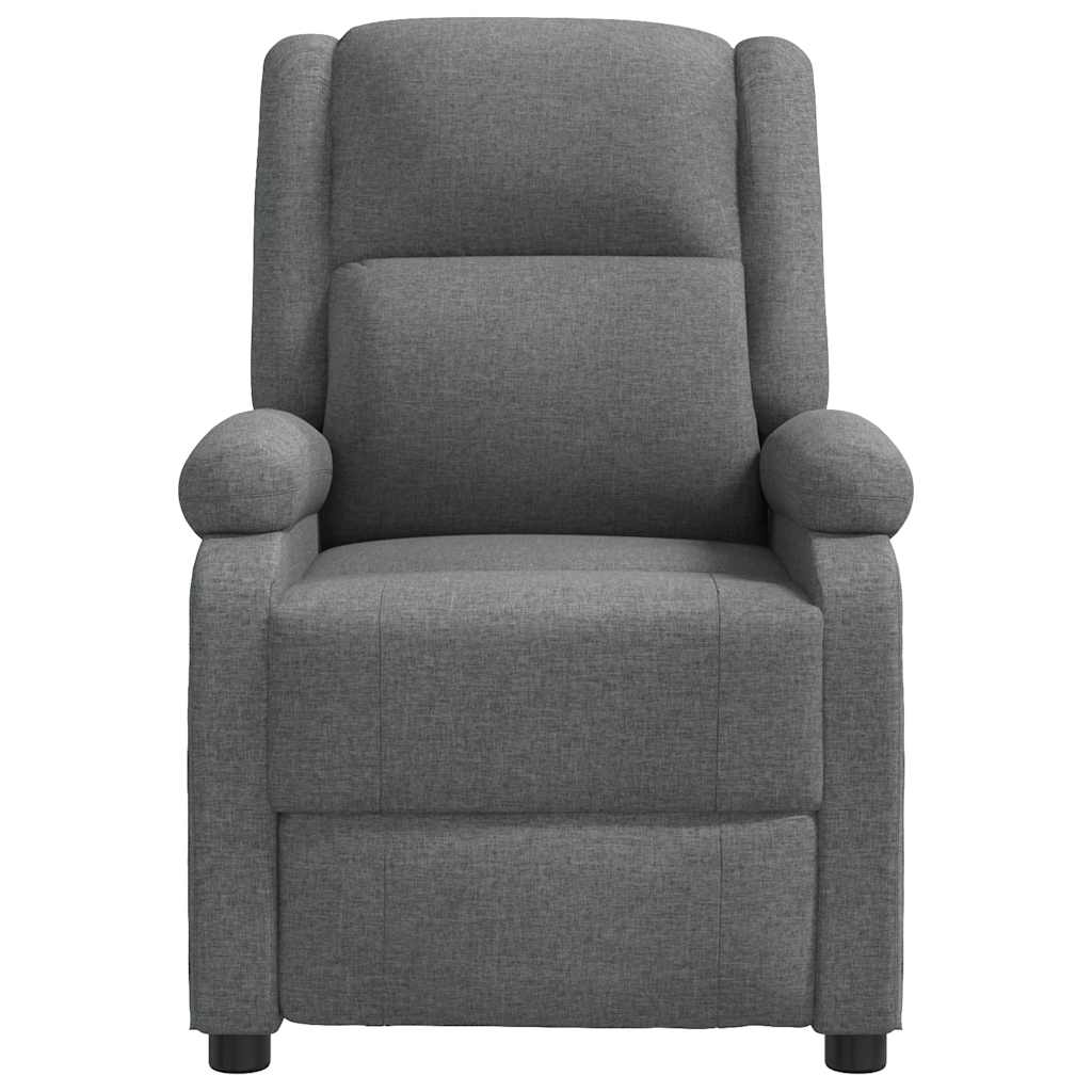 vidaXL Fotoliu rabatabil, gri închis, material textil