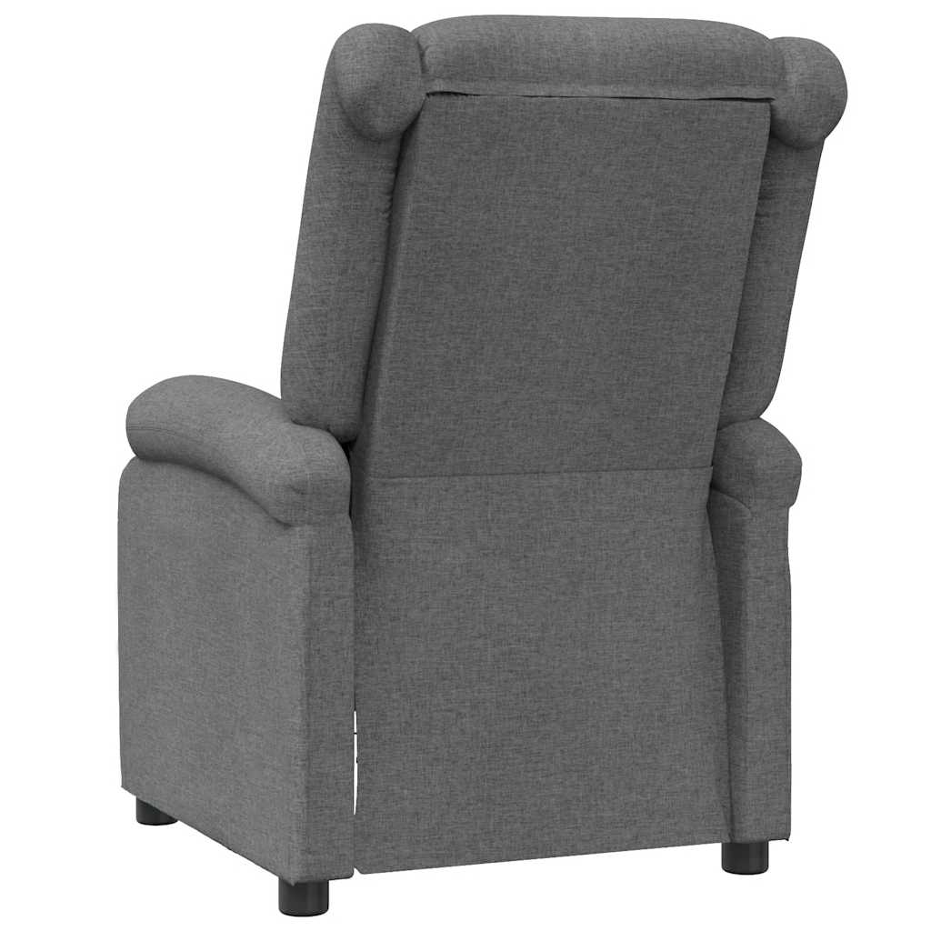 vidaXL Fotoliu rabatabil, gri închis, material textil