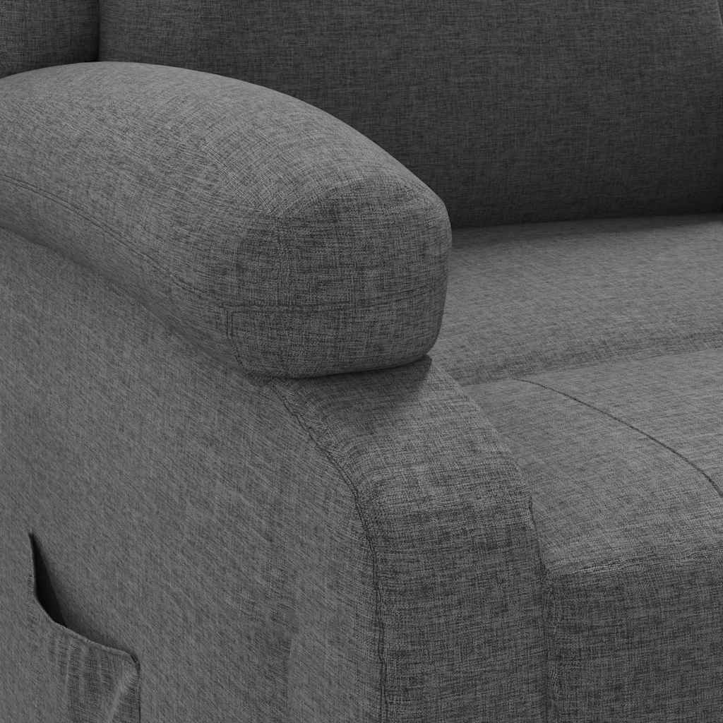 vidaXL Fotoliu rabatabil, gri închis, material textil