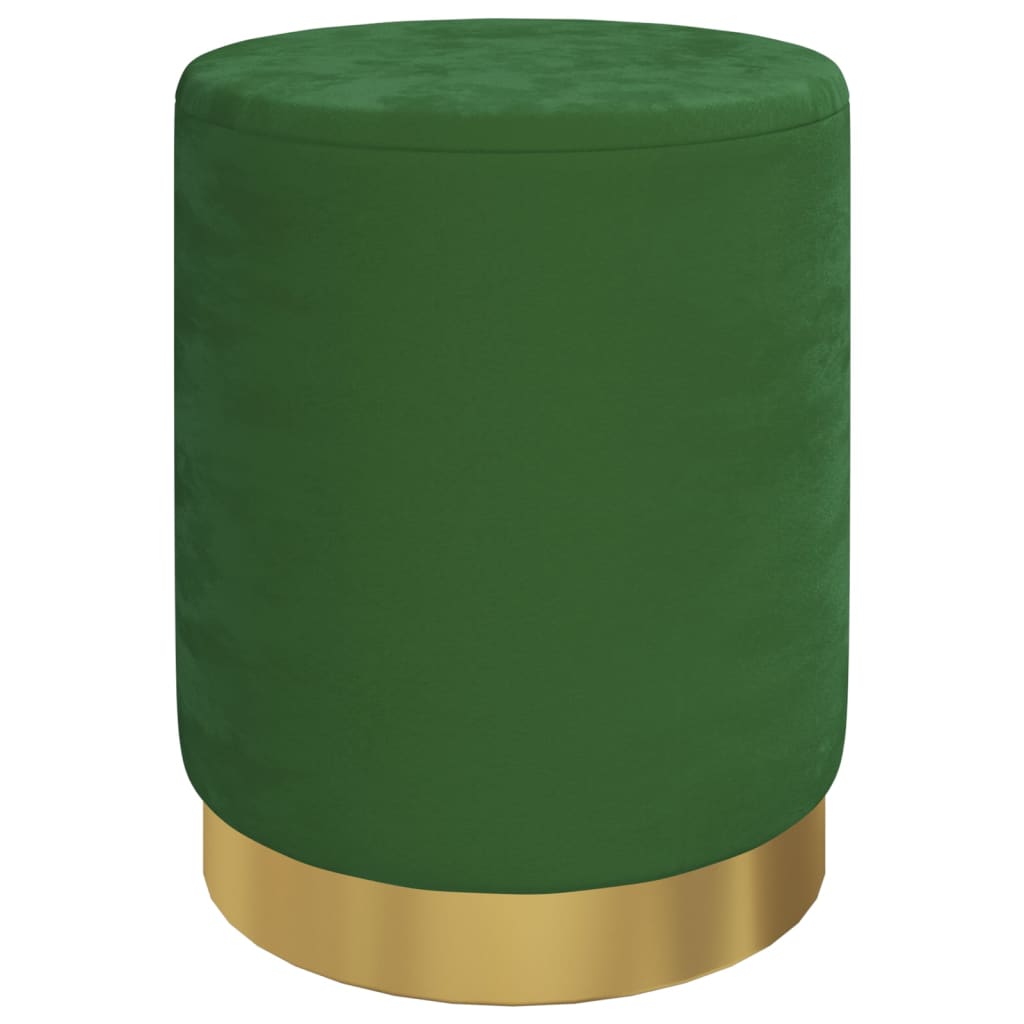 vidaXL Taburet depozitare rotund, verde, catifea 31 x 37 cm vidaXL Taburet depozitare rotund, verde, catifea 31 x 37 cm