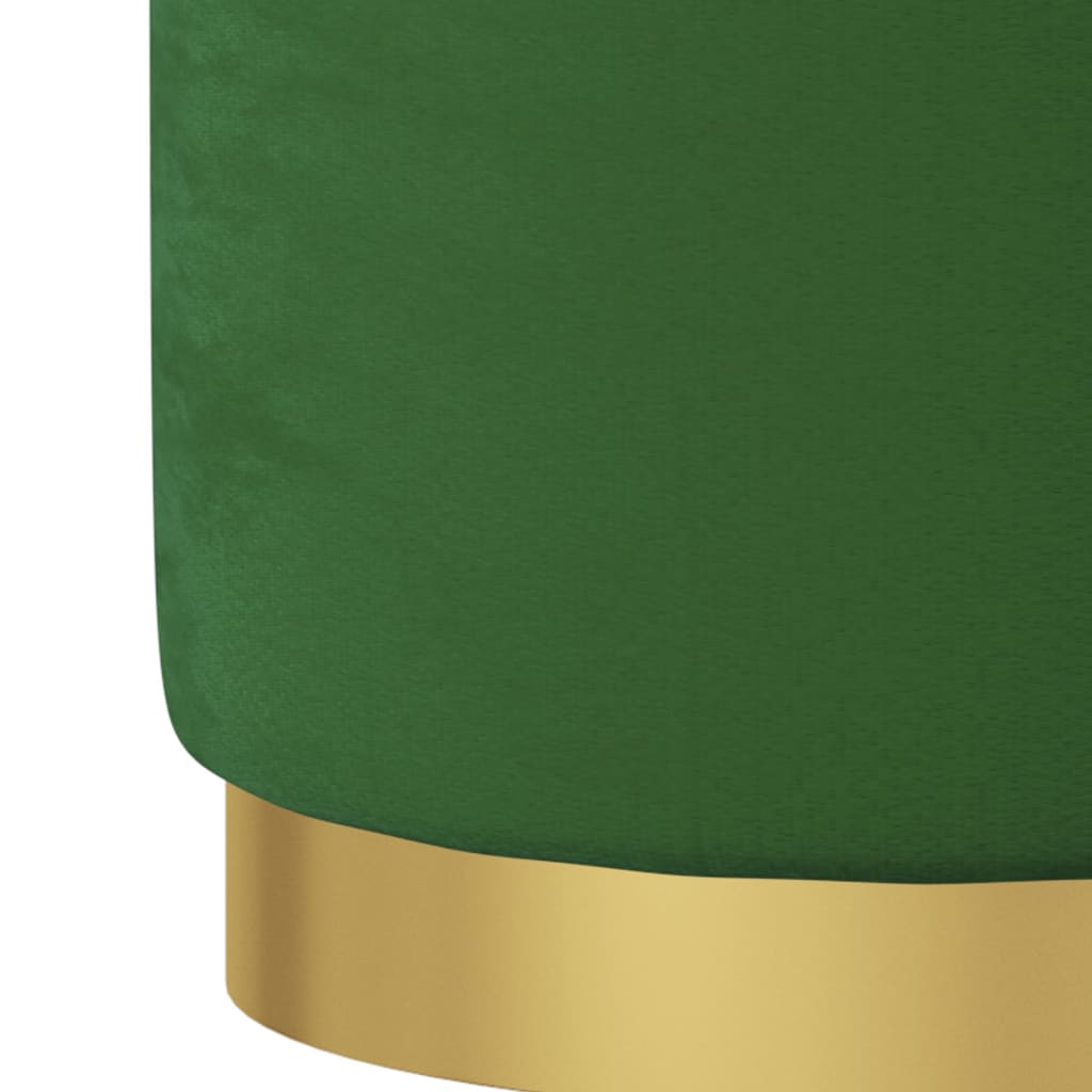 vidaXL Taburet depozitare rotund, verde, catifea 31 x 37 cm vidaXL Taburet depozitare rotund, verde, catifea 31 x 37 cm