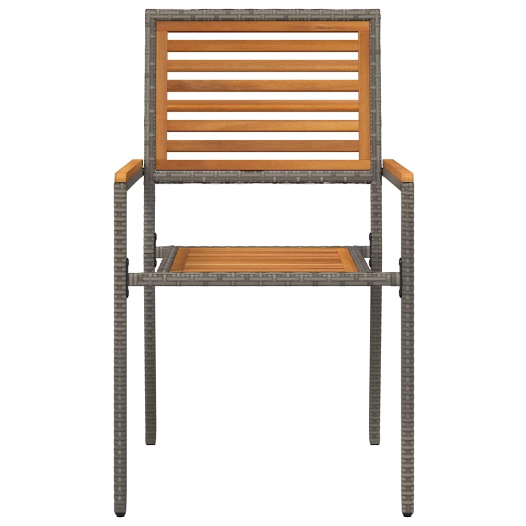 vidaXL Scaune de grădină stivuibile 4 pcs Maro și gri