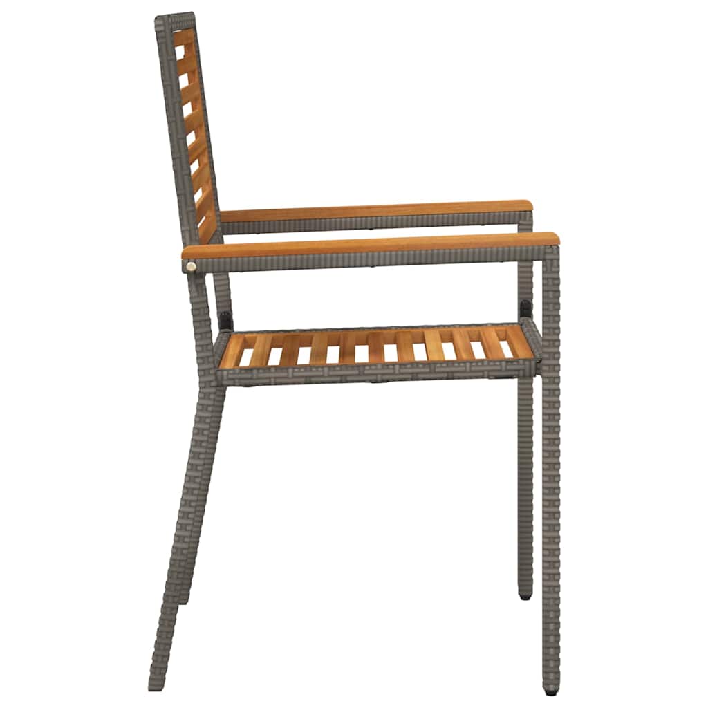 vidaXL Scaune de grădină stivuibile 4 pcs Maro și gri