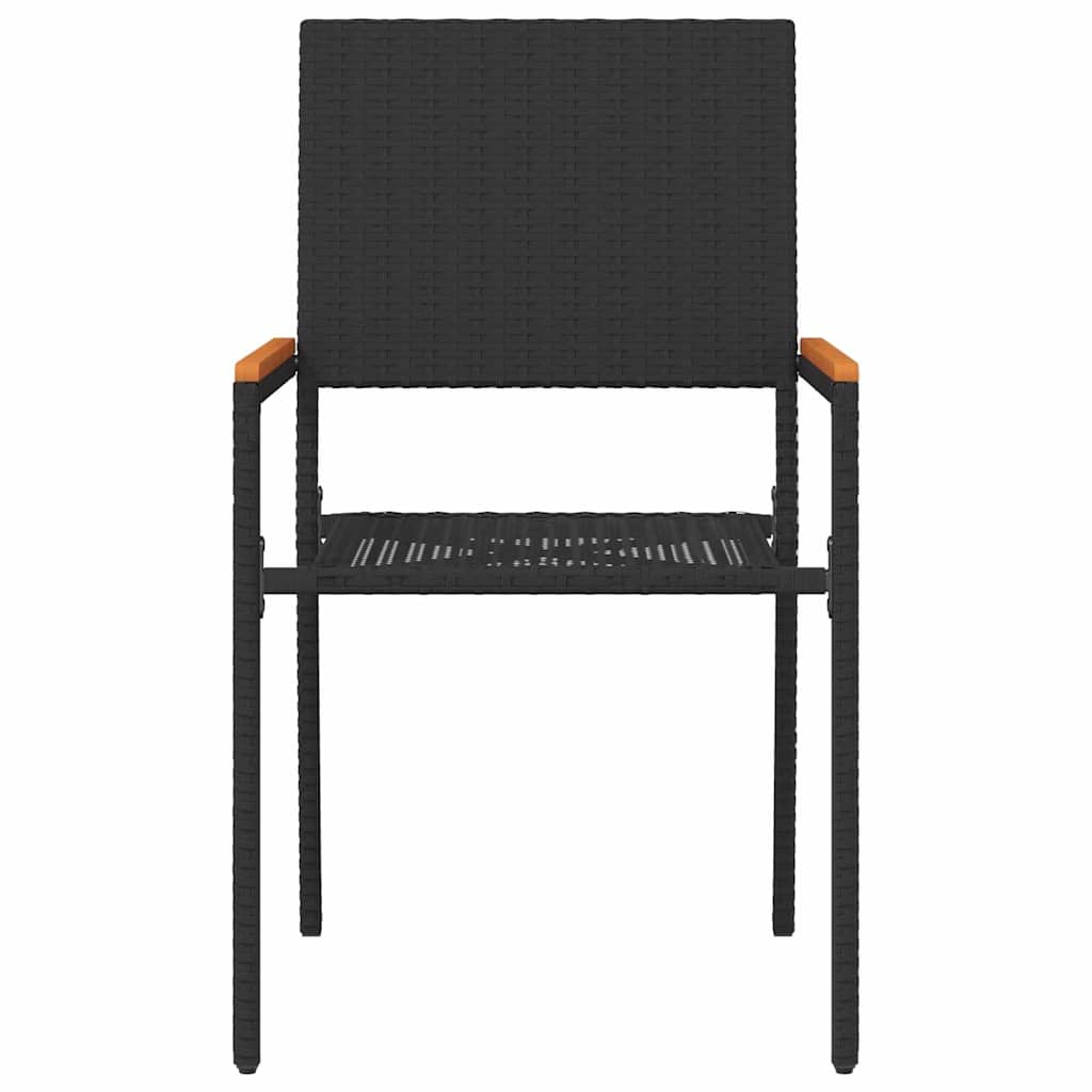 vidaXL Scaune de grădină stivuibile 4 pcs Negru și Maro