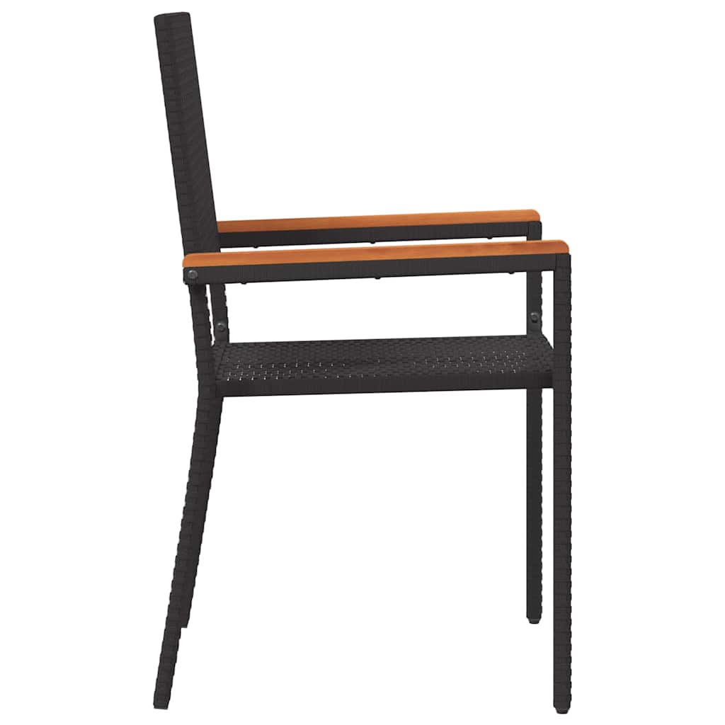 vidaXL Scaune de grădină stivuibile 4 pcs Negru și Maro