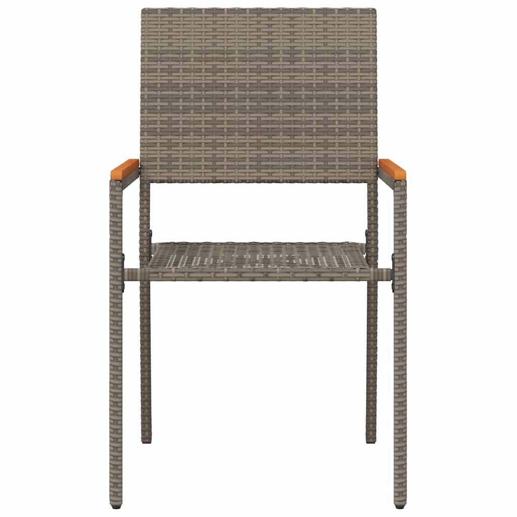 vidaXL Scaune de grădină stivuibile 4 pcs Gri și Brown