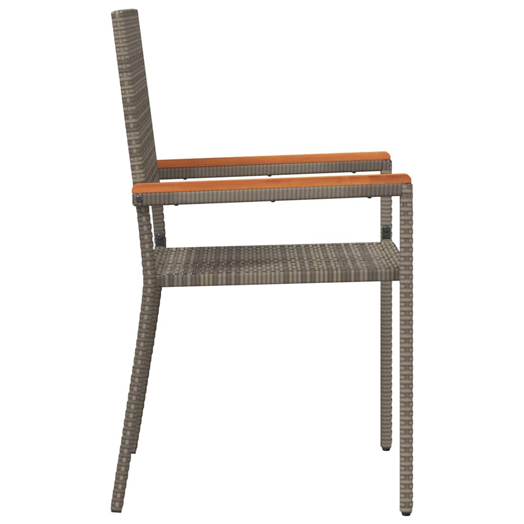 vidaXL Scaune de grădină stivuibile 4 pcs Gri și Brown