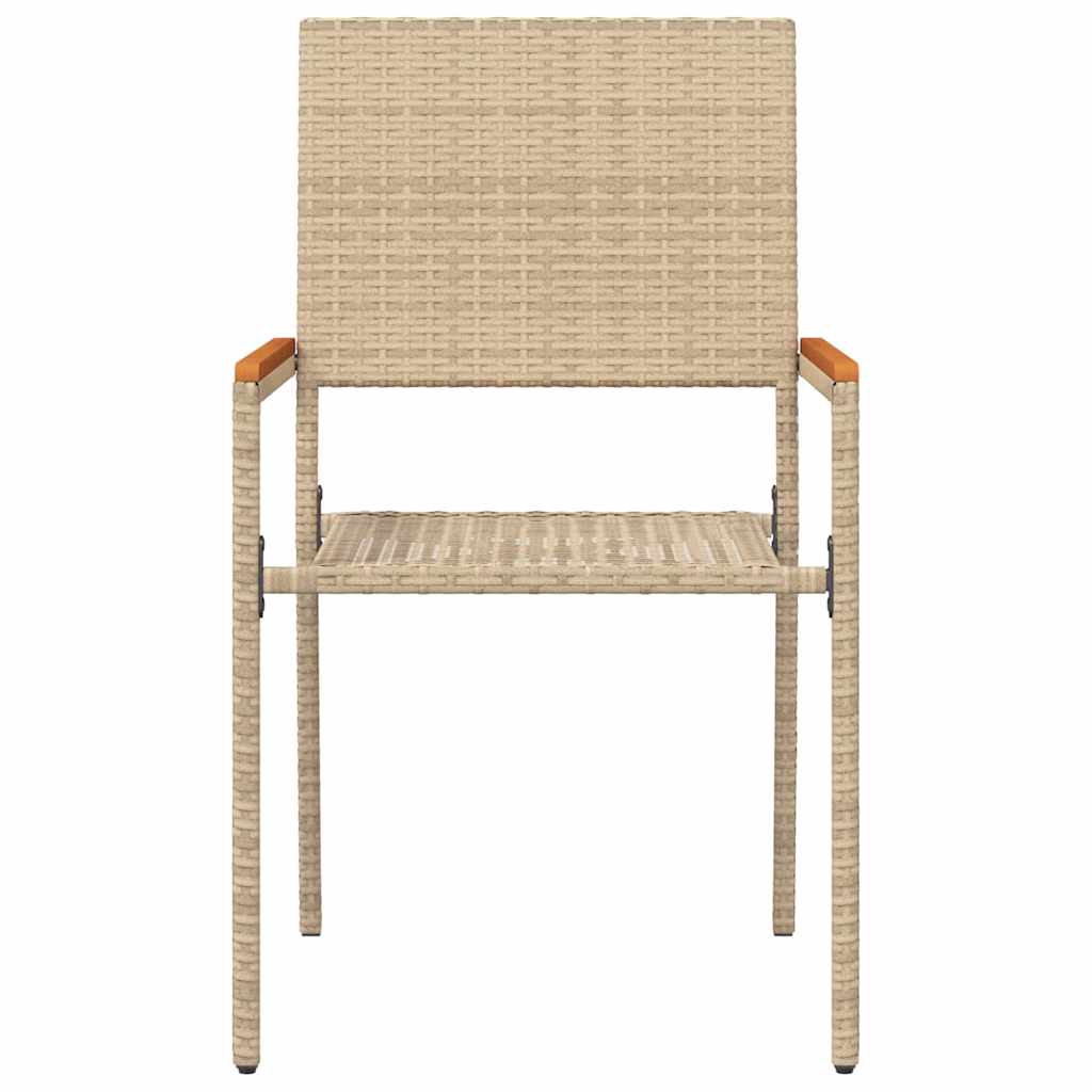 vidaXL Scaune de grădină stivuibile 4 pcs Crem și Marron