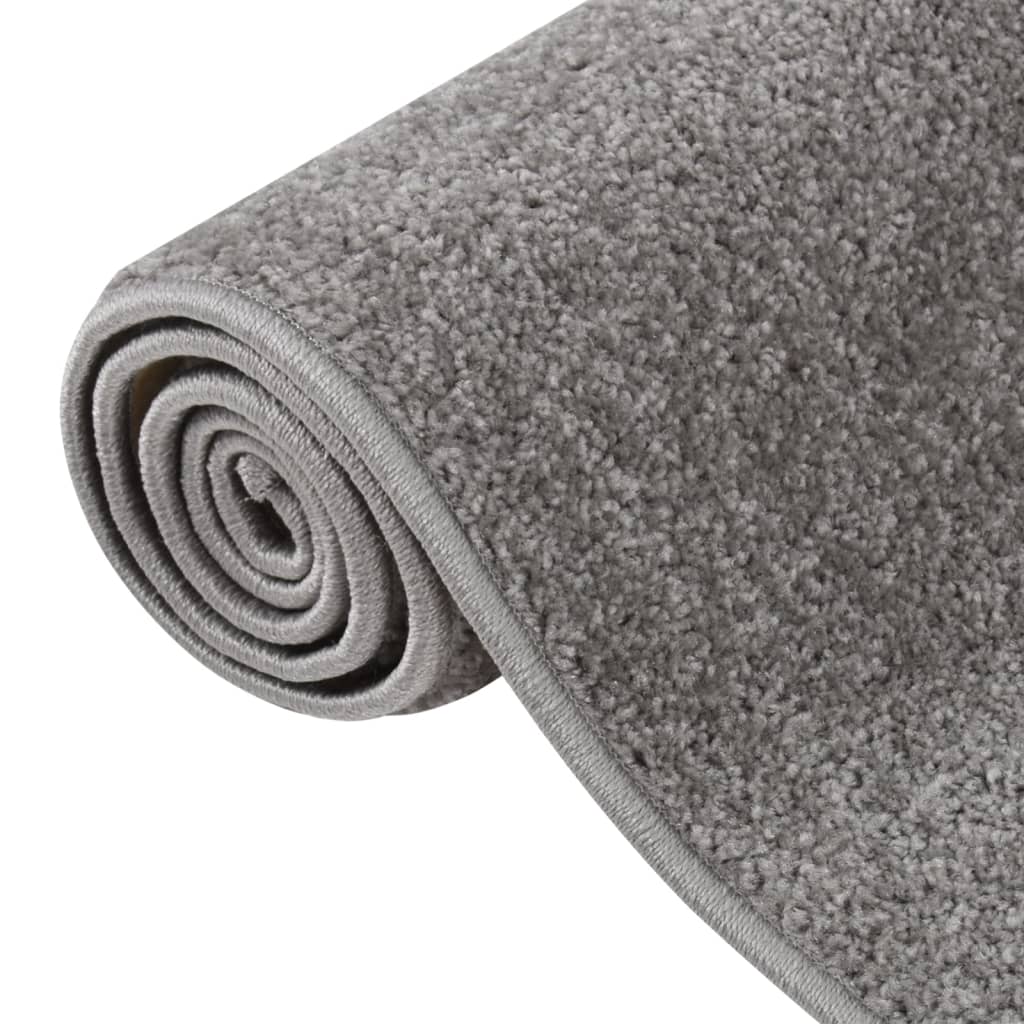 vidaXL Covor cu fire scurte, gri, 80x150 cm vidaXL Covor cu fire scurte, gri, 80x150 cm