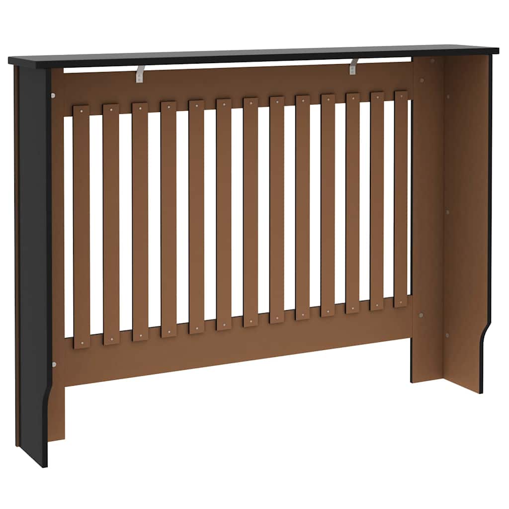 vidaXL Capac pentru radiator 2 pcs Negru 112 x 19 x 81,5cm