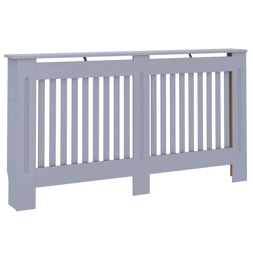 vidaXL Capac pentru radiator 2 pcs Gri 152 x 19 x 81,5cm Lemn compozit