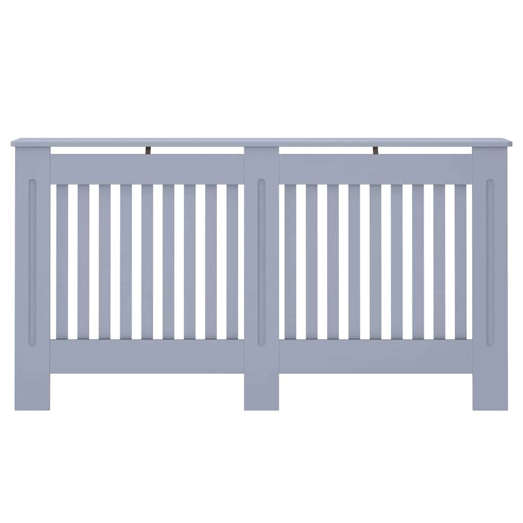 vidaXL Capac pentru radiator 2 pcs Gri 152 x 19 x 81,5cm Lemn compozit
