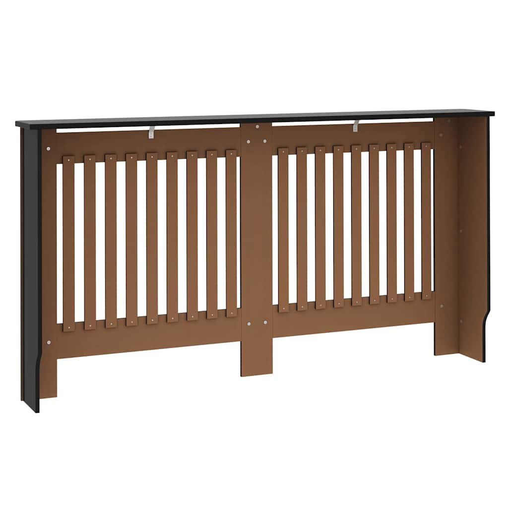 vidaXL Capac pentru radiator 2 pcs Negru 152 x 19 x 81,5cm