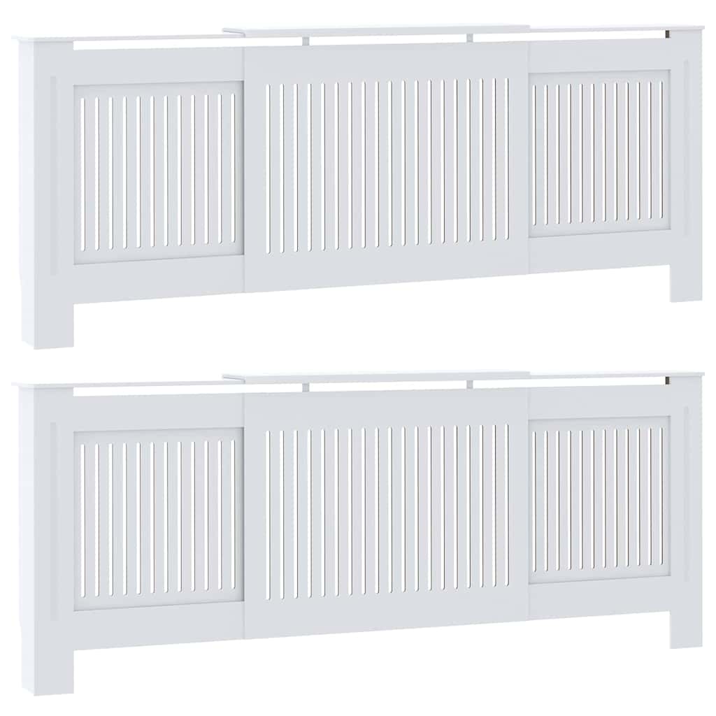 vidaXL Capac pentru radiator 2 pcs Alb 205 x 20,5 x 81,5cm