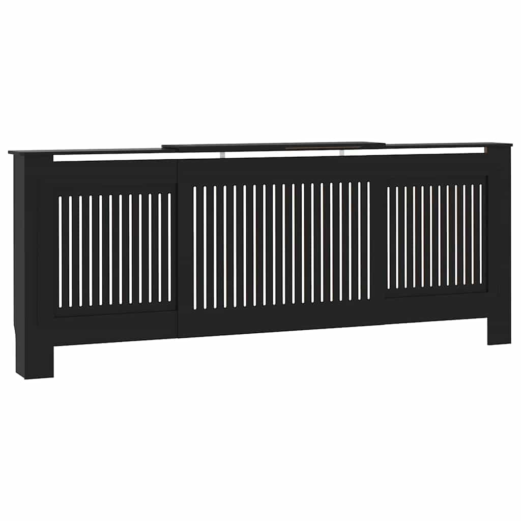 vidaXL Capac pentru radiator 2 pcs Negru 205 x 20,5 x 81,5cm