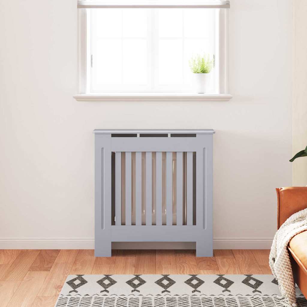 vidaXL Capac pentru radiator Gri 78 x 19 x 81,5cm Lemn compozit