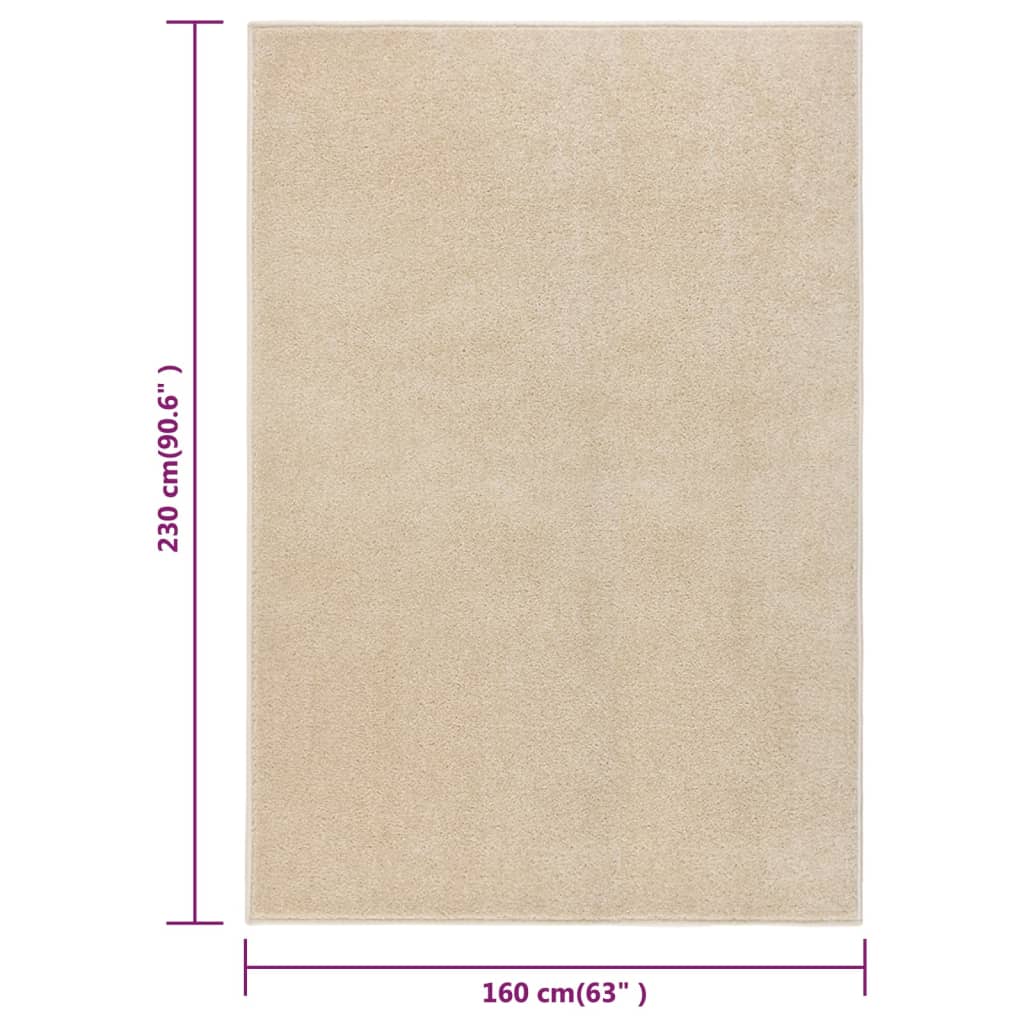 vidaXL Covor cu fire scurte, bej, 160x230 cm vidaXL Covor cu fire scurte, bej, 160x230 cm