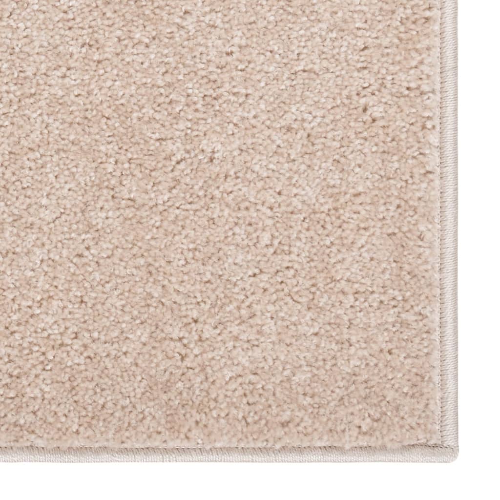 vidaXL Covor cu fire scurte, bej închis, 140x200 cm