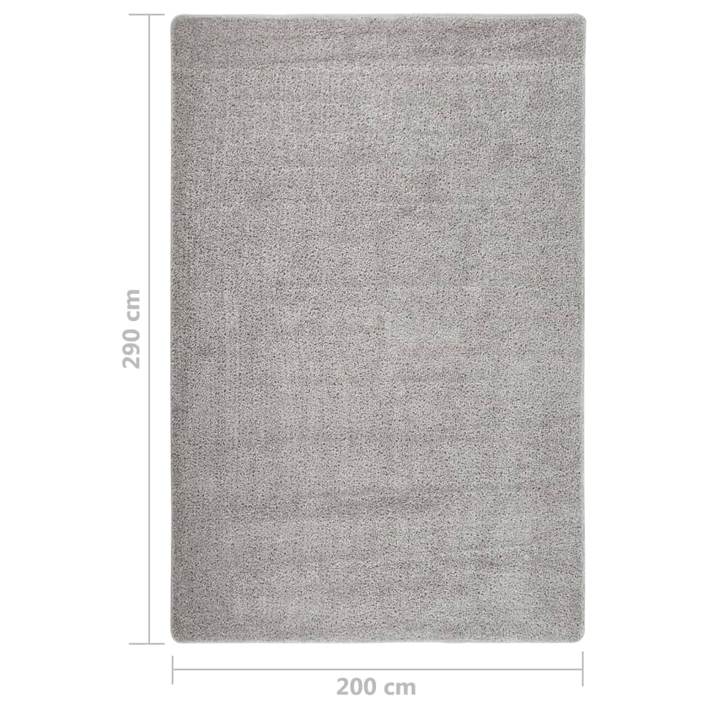 vidaXL Covor pufos, gri deschis, 200x290 cm, antiderapant vidaXL Covor pufos, gri deschis, 200x290 cm, antiderapant