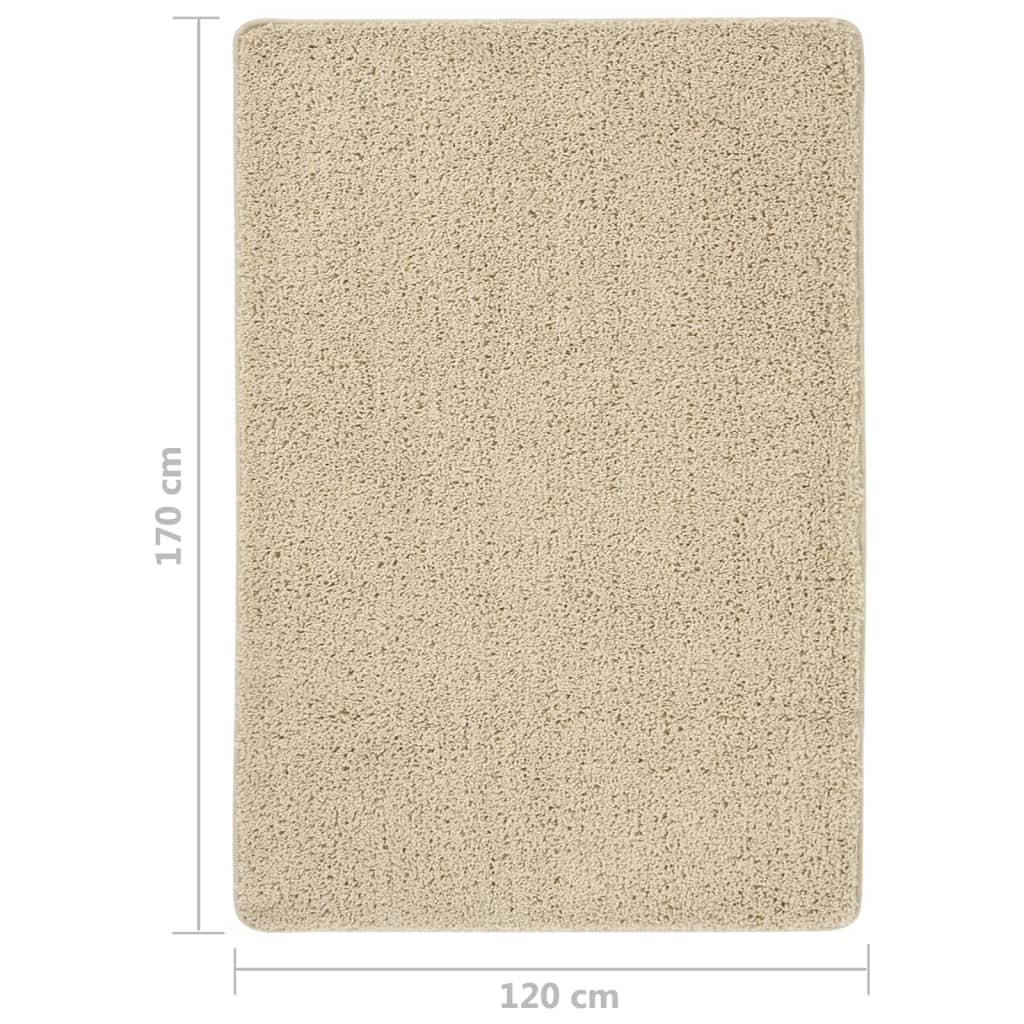 vidaXL Covor pufos, crem, 120x170 cm, antiderapant