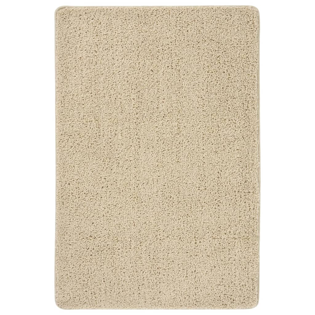 vidaXL Covor pufos, crem, 140x200 cm, antiderapant