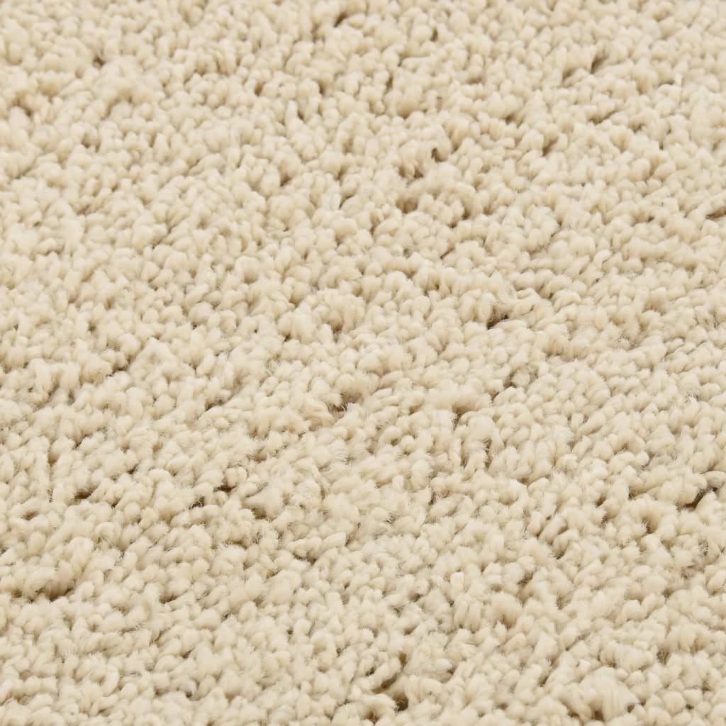 vidaXL Covor pufos, crem, 160x230 cm, antiderapant
