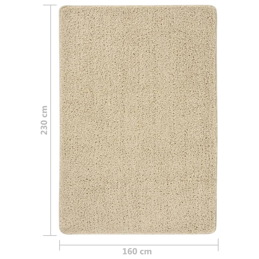 vidaXL Covor pufos, crem, 160x230 cm, antiderapant