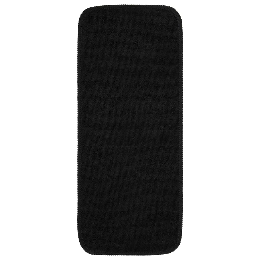 vidaXL Covorașe de scări, 15 buc., negru, 60x25 cm, dreptunghiular vidaXL Covorașe de scări, 15 buc., negru, 60x25 cm, dreptunghiular