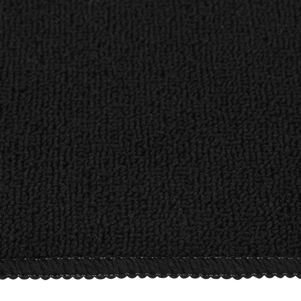 vidaXL Covorașe de scări, 15 buc., negru, 75x20 cm, dreptunghiular vidaXL Covorașe de scări, 15 buc., negru, 75x20 cm, dreptunghiular
