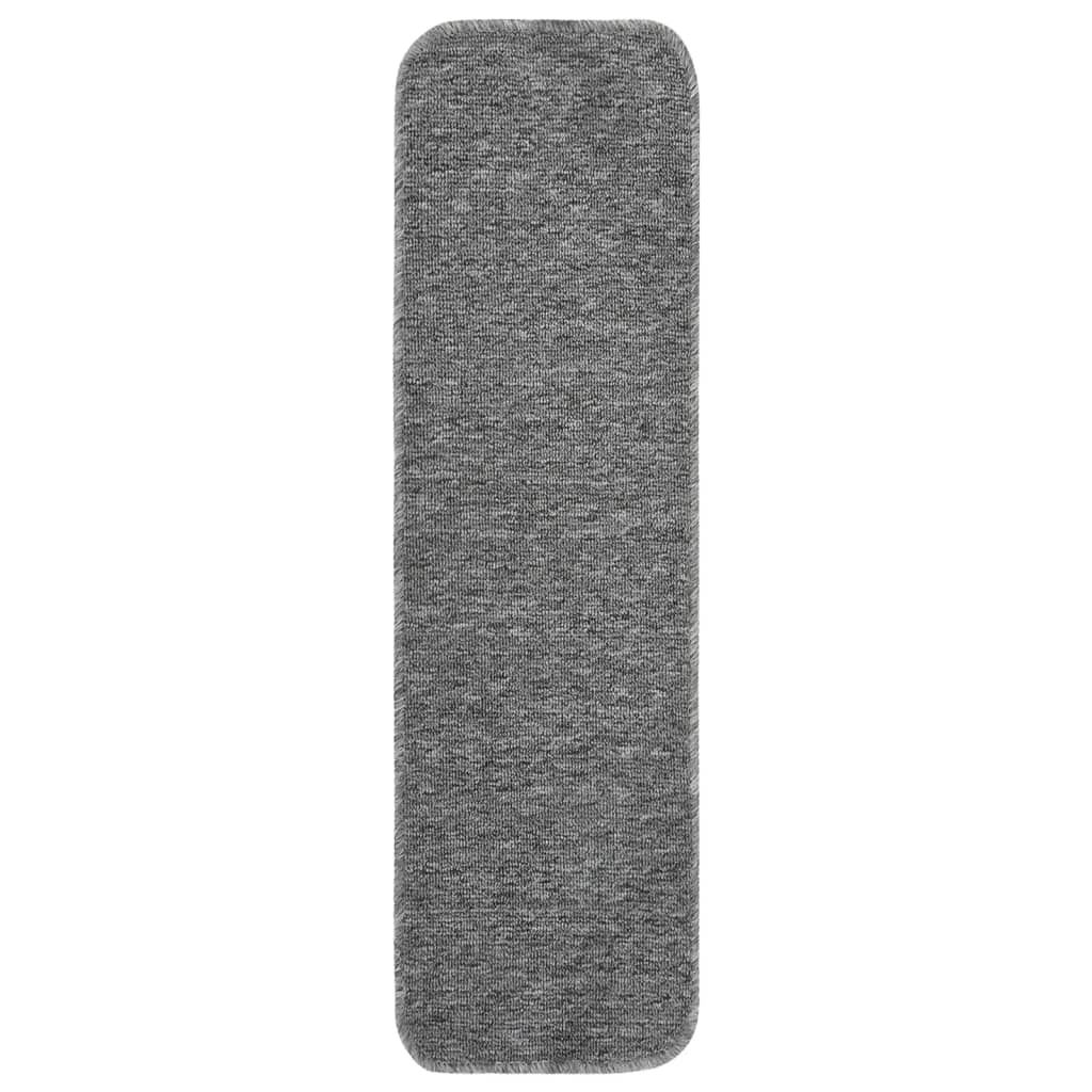 vidaXL Covorașe de scări, 15 buc., gri, 75x20 cm, dreptunghiular vidaXL Covorașe de scări, 15 buc., gri, 75x20 cm, dreptunghiular