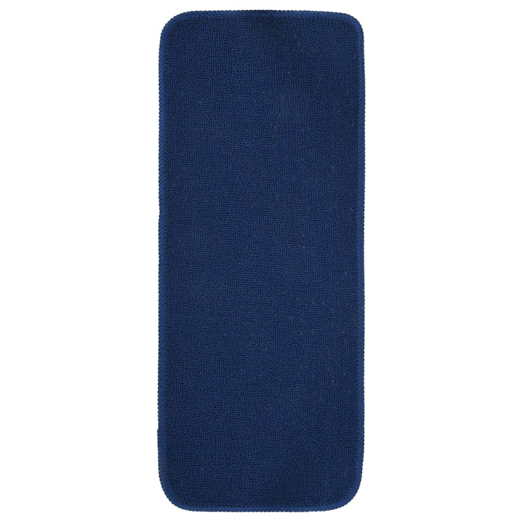 vidaXL Covorașe de scări, 15 buc., bleumarin, 60x25 cm, dreptunghiular vidaXL Covorașe de scări, 15 buc., bleumarin, 60x25 cm, dreptunghiular