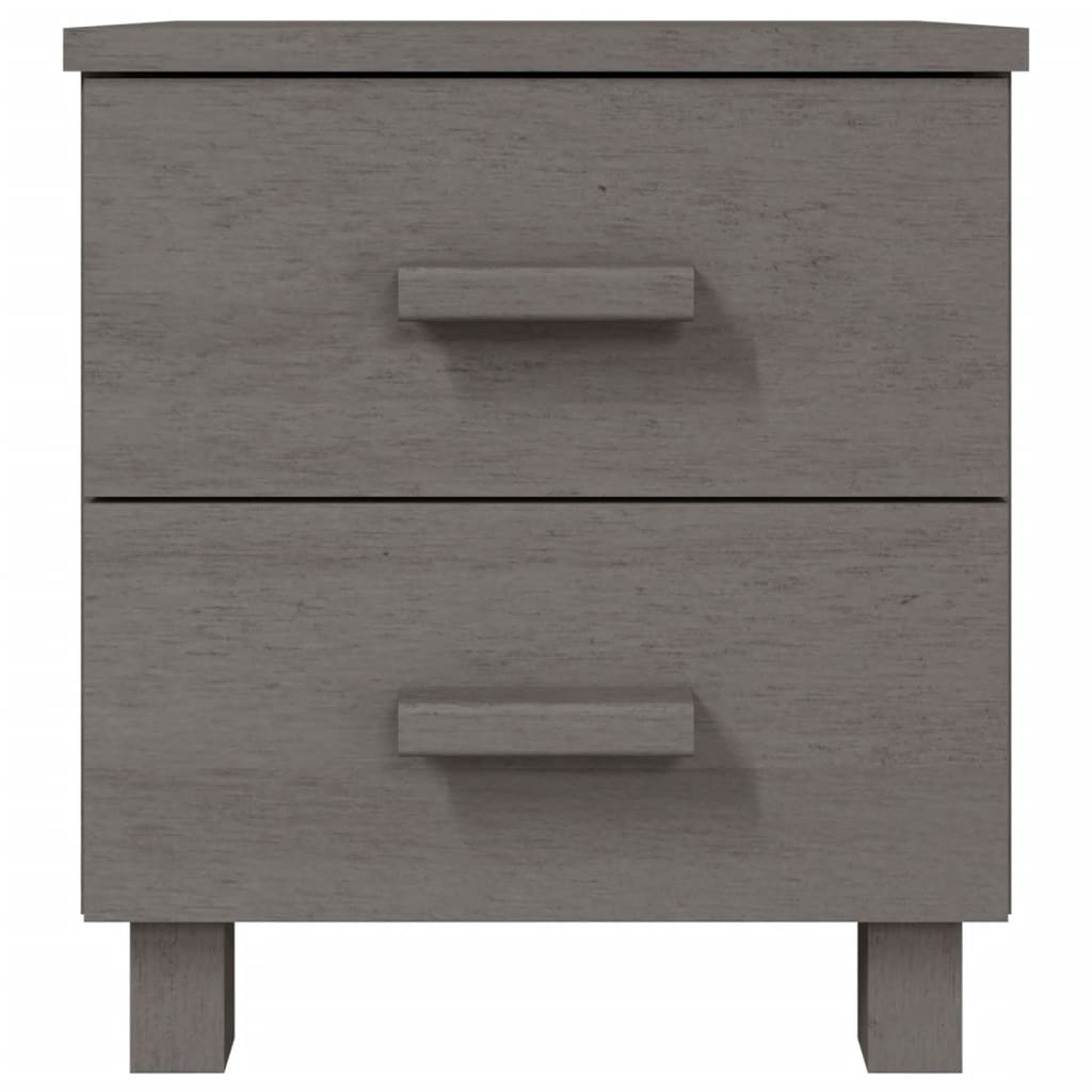 vidaXL Noptiera "HAMAR", gri deschis, 40x35x44,5 cm, lemn masiv de pin vidaXL Noptiera "HAMAR", gri deschis, 40x35x44,5 cm, lemn masiv de pin