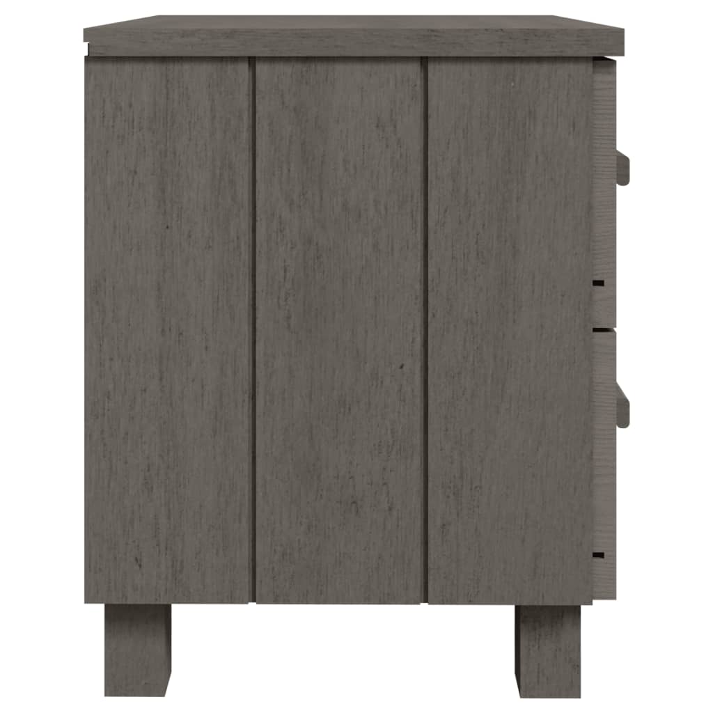 vidaXL Noptiera "HAMAR", gri deschis, 40x35x44,5 cm, lemn masiv de pin vidaXL Noptiera "HAMAR", gri deschis, 40x35x44,5 cm, lemn masiv de pin