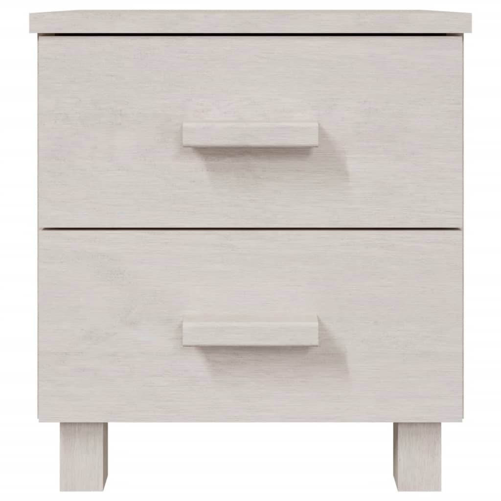 vidaXL Noptiere HAMAR, 2 buc, alb, 40x35x44,5 cm, lemn masiv de pin