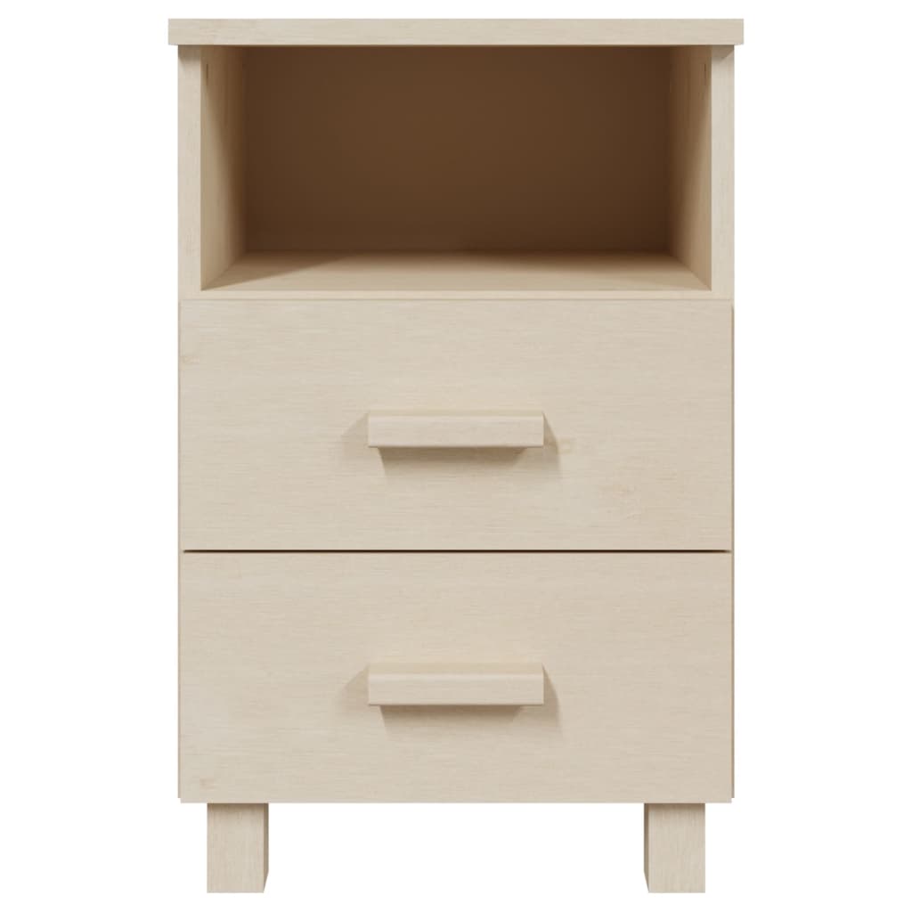 vidaXL Noptiere HAMAR, 2 buc, maro miere, 40x35x62 cm, lemn masiv