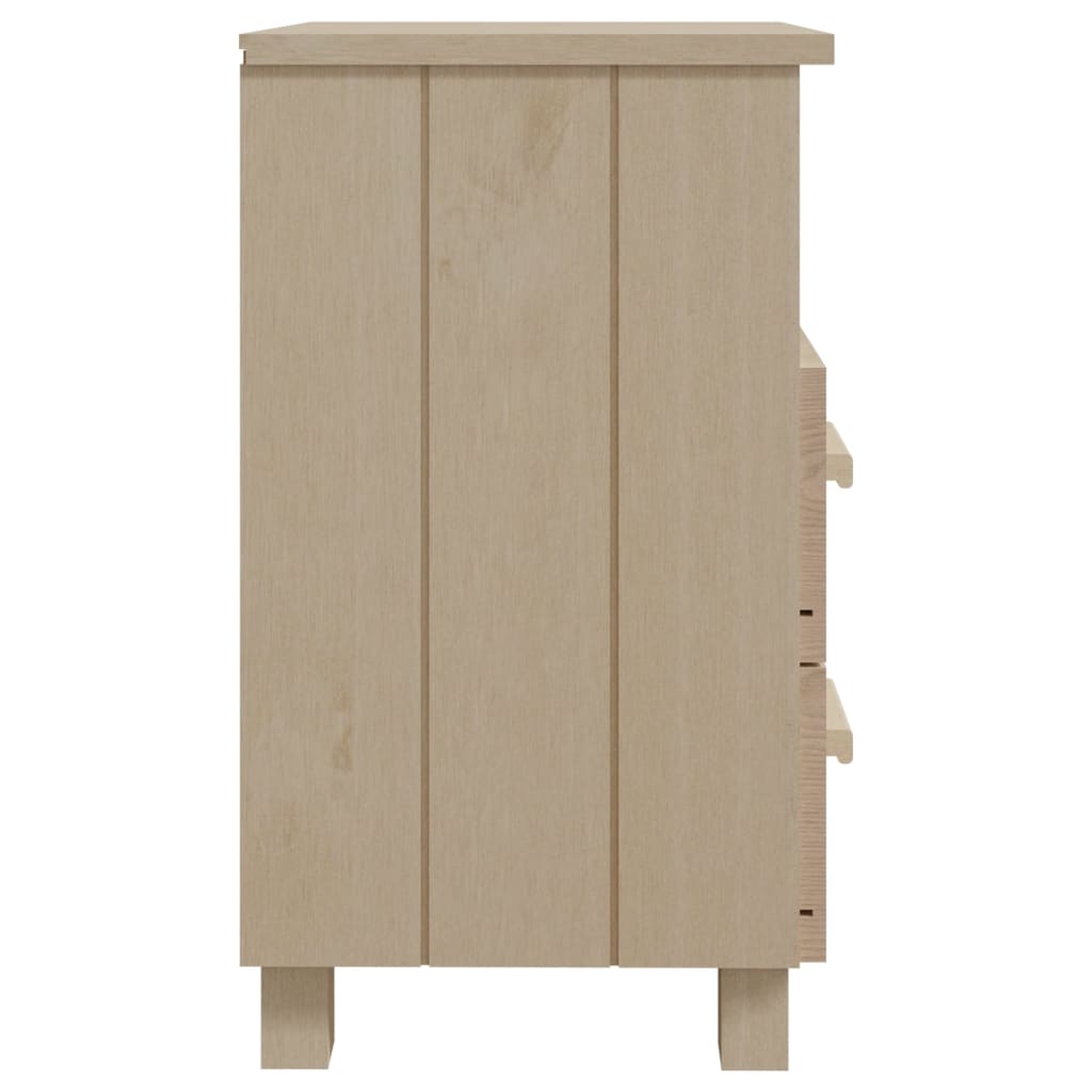 vidaXL Noptiere HAMAR, 2 buc, maro miere, 40x35x62 cm, lemn masiv