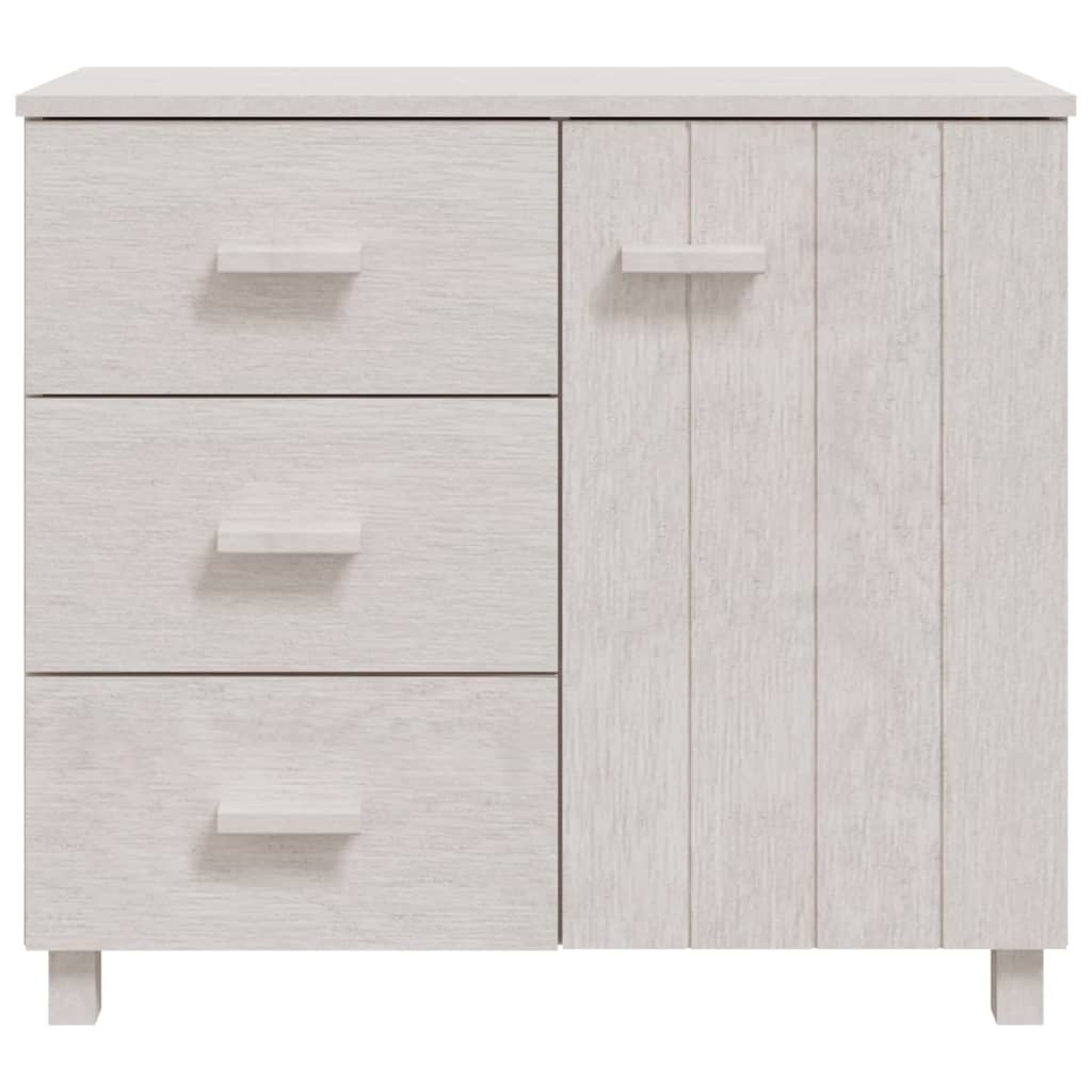 vidaXL Servantă „HAMAR”, alb, 90x40x80 cm, lemn masiv de pin