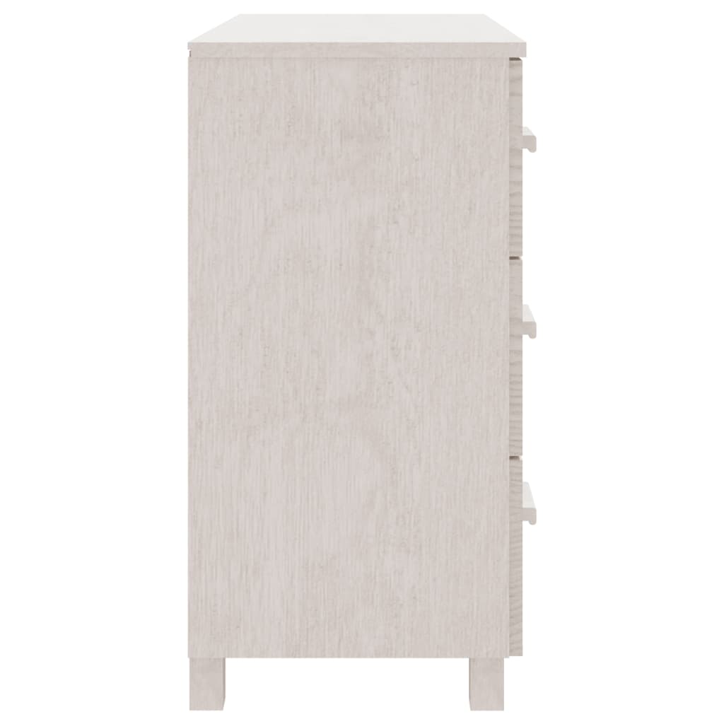 vidaXL Servantă „HAMAR”, alb, 90x40x80 cm, lemn masiv de pin