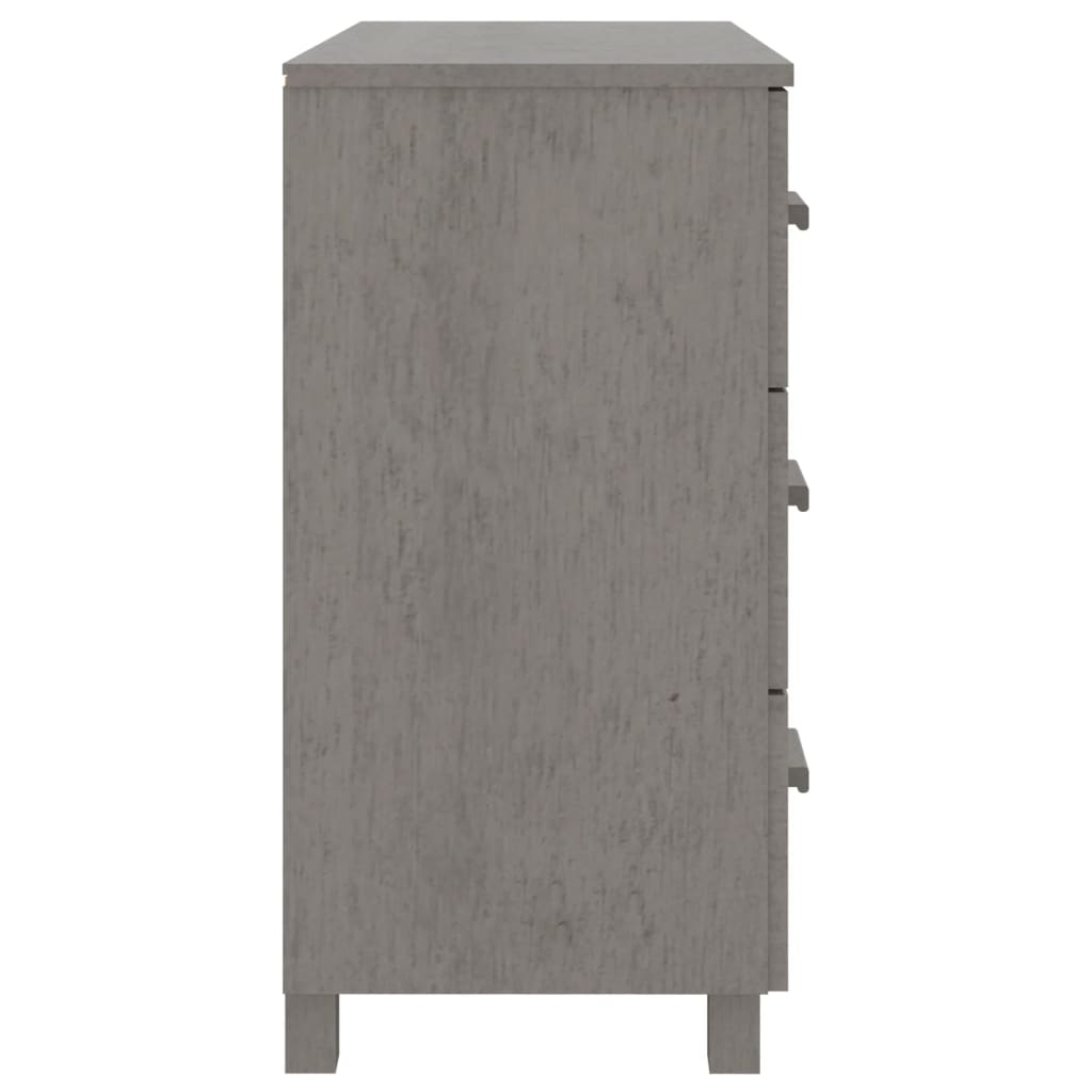 vidaXL Servantă „HAMAR”, gri deschis, 90x40x80 cm, lemn masiv de pin
