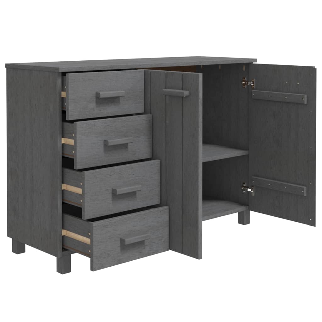 vidaXL Servantă „HAMAR”, gri închis, 113x40x80 cm, lemn masiv pin vidaXL Servantă „HAMAR”, gri închis, 113x40x80 cm, lemn masiv pin