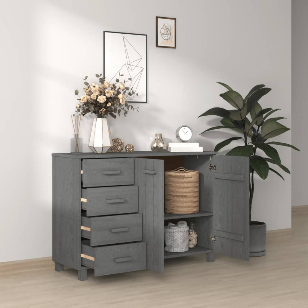 vidaXL Servantă „HAMAR”, gri închis, 113x40x80 cm, lemn masiv pin vidaXL Servantă „HAMAR”, gri închis, 113x40x80 cm, lemn masiv pin