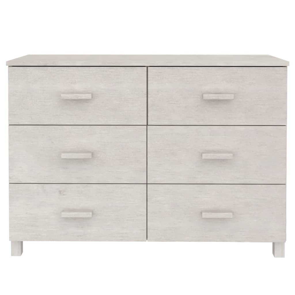 vidaXL Servantă „HAMAR”, alb, 113x40x80 cm, lemn masiv de pin vidaXL Servantă „HAMAR”, alb, 113x40x80 cm, lemn masiv de pin