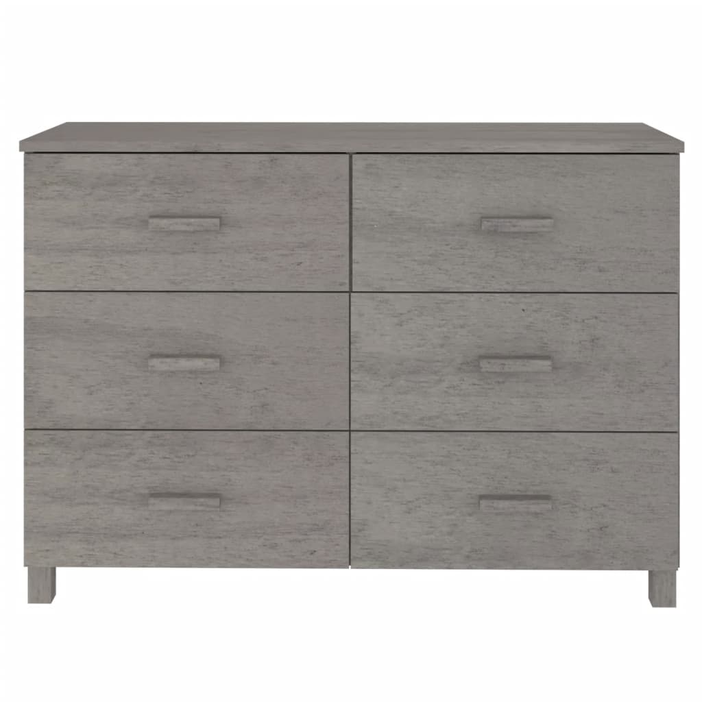 vidaXL Servantă „HAMAR”, gri deschis, 113x40x80 cm, lemn masiv pin vidaXL Servantă „HAMAR”, gri deschis, 113x40x80 cm, lemn masiv pin