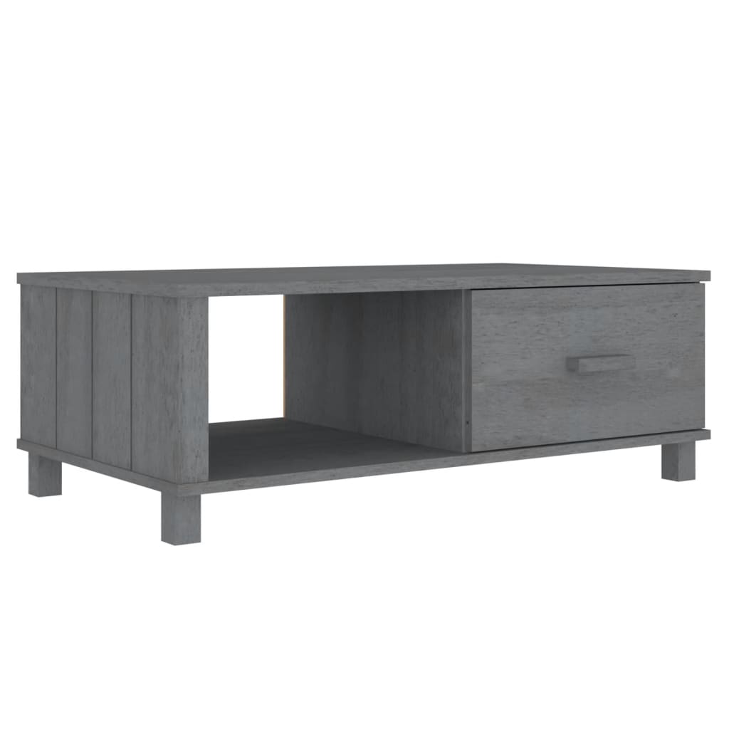 vidaXL Masă de cafea „HAMAR”, gri închis, 100x55x35 cm, lemn masiv pin vidaXL Masă de cafea „HAMAR”, gri închis, 100x55x35 cm, lemn masiv pin
